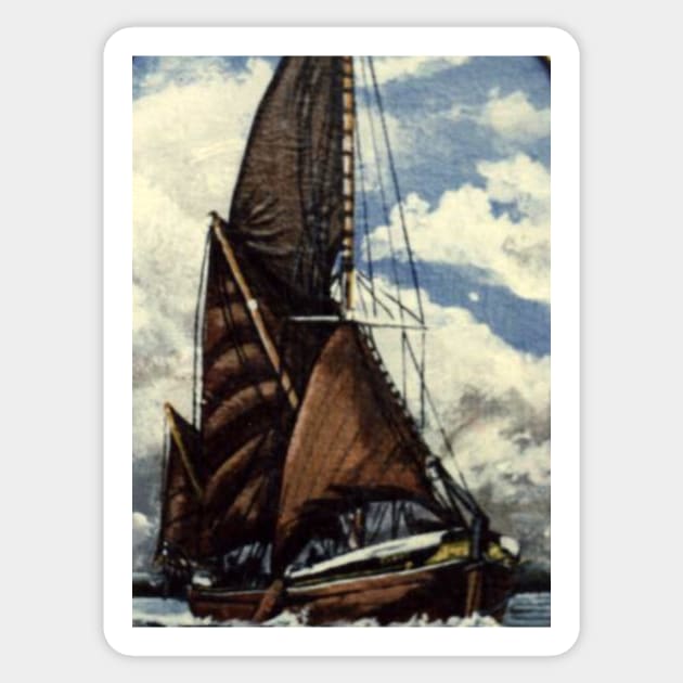 THAMES SAILING BARGE CABBY Sticker by MackenzieTar